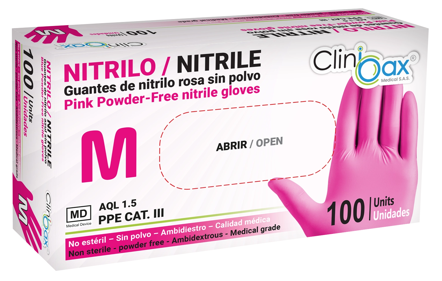 Clinibax_nitrile_Pink_M_3d